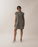 Nina Pleated Mini Shift Dress