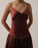 (Pre-Order) Caiji Satin Pouf Dress