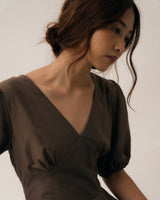 (Pre-Order) Yeruo Silk Cotton Puff Sleeve Gown