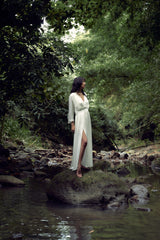 (Pre-Order) Shumu Long Sleeve Wrap Maxi Dress