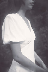 (Pre-Order) Yeruo Silk Cotton Puff Sleeve Gown