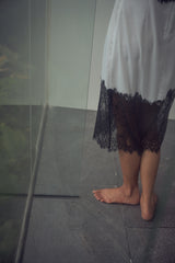 (Pre-Order) Ningli Lace Satin Slip Dress