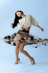 The Naomi Embroidered Sheer Skirt