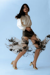 The Naomi Embroidered Sheer Skirt