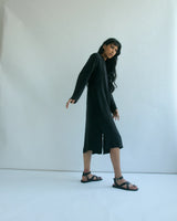 Deonna Long Sleeve Straight-Cut Midi Dress