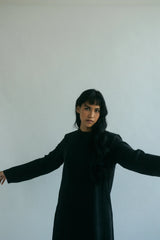 Deonna Long Sleeve Straight-Cut Midi Dress