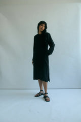 Deonna Long Sleeve Straight-Cut Midi Dress