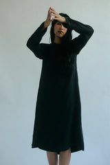 Deonna Long Sleeve Straight-Cut Midi Dress