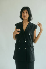 Kai Oversized Shoulder Pad Vest