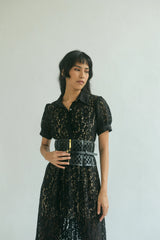 Jenny Cotton Lace Puff Sleeve Dress