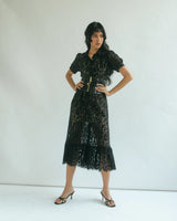 Jenny Cotton Lace Puff Sleeve Dress