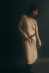 Deonna Long Sleeve Straight-Cut Midi Dress