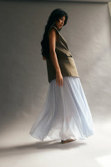Sandra Silk Georgette Maxi Skirt